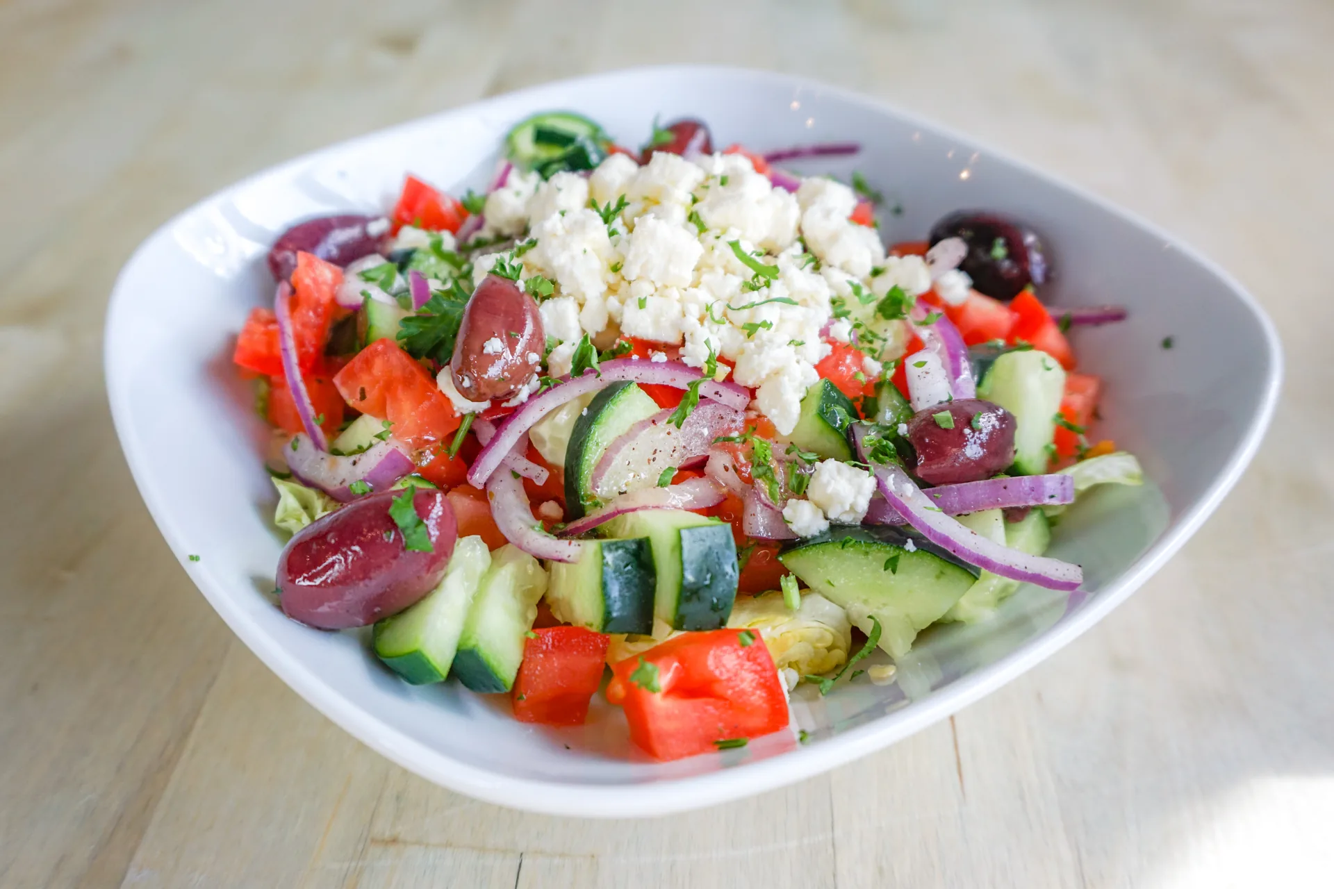 Greek salad at Mio's Grill & Cafe
