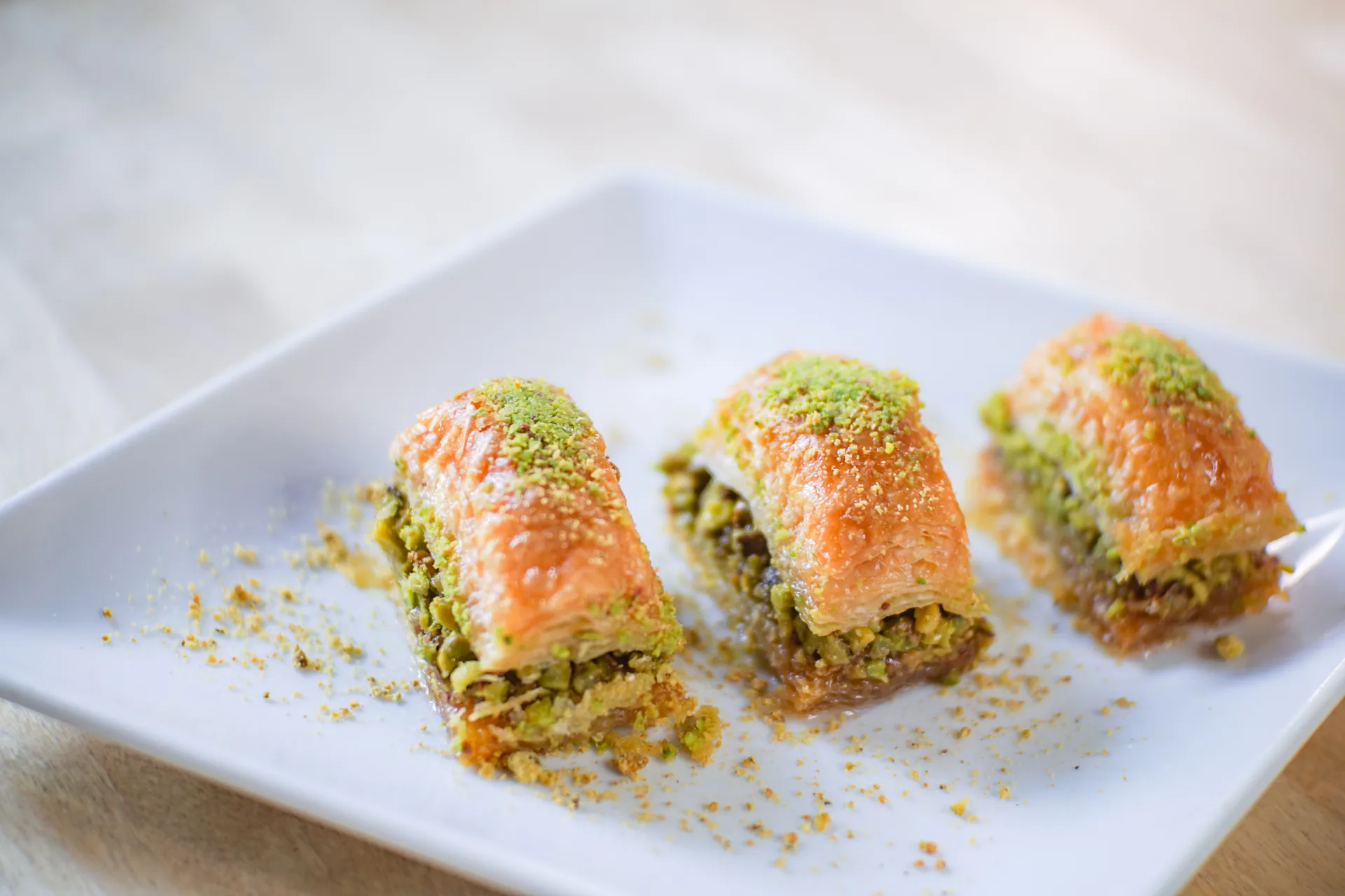 Pistachio baklava at Mio's Grill & Cafe